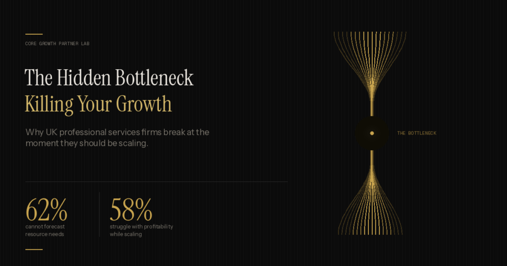 UK professional services firm experiencing operations bottleneck during business growth